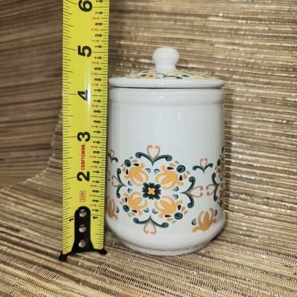 Vintage Per Alimenti Made in Italy Jar Ceramic w/Lid Hand Painted - Picture 7 of 7